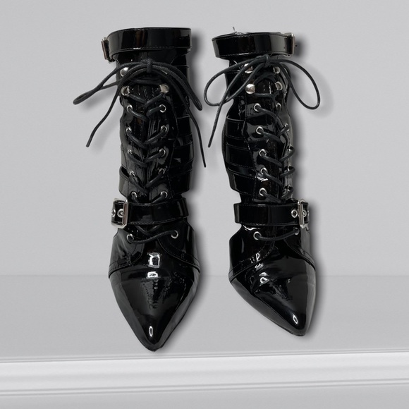 Wild Diva Black Lace Trendy Bootie - Picture 3 of 10